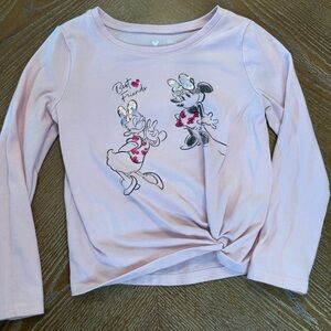 Kids Pink Long Sleeve Shirt Minnie Mouse